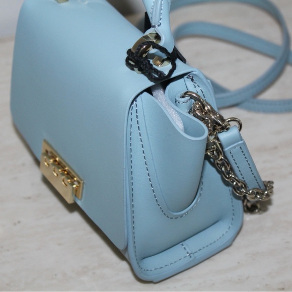 ZAC Zac Posen Blue Eartha Iconic Top Handle Mini Crossbody Bag - Picture 7 of 16